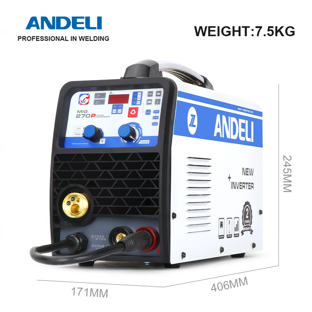 ANDELI MIG-270P Pulse Aluminum Welding Machine MIG/LIFT TIG/MMA Multifunctional MIG Welder Gasless Inverter | Инструменты