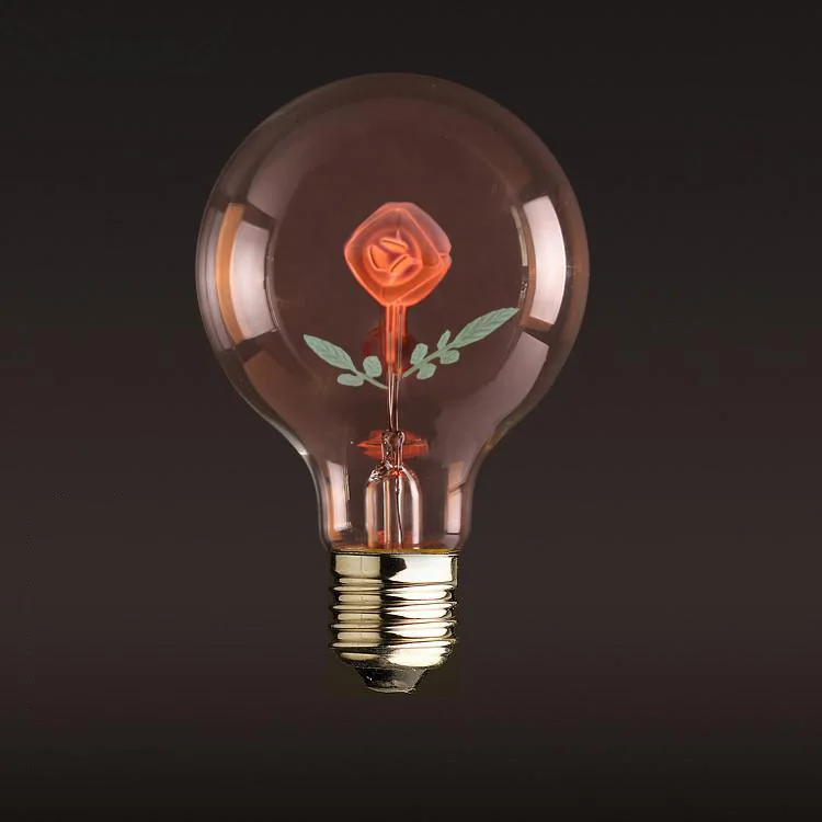 Rose YNL Edison лампа E27 220v декоративная лампа накаливания G80 в винтажном стиле; Новинка для девочек Праздничные огни 3 Вт Рождественские огни для дома лампада - Цвет: Rose