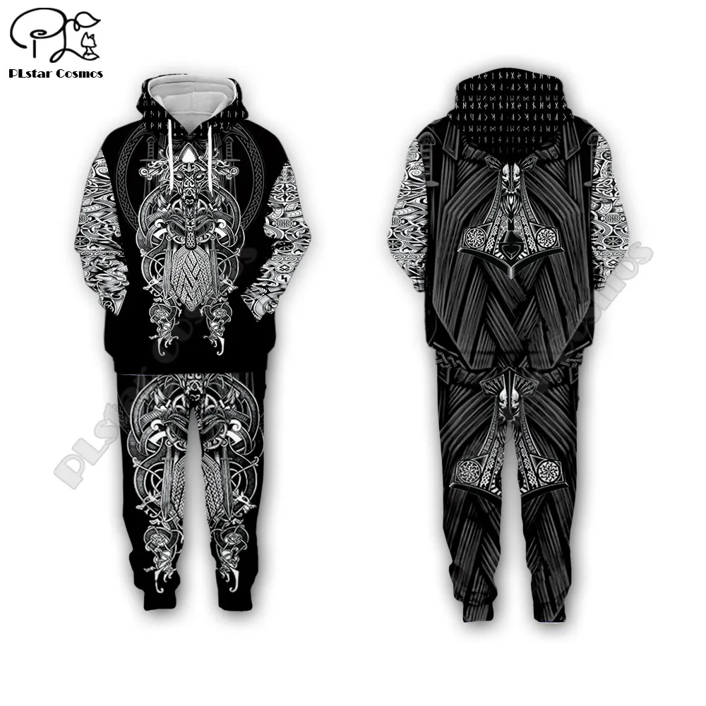 Для мужчин для женщин викингов татуировку 3d все Ове комплект одежды с рисунками