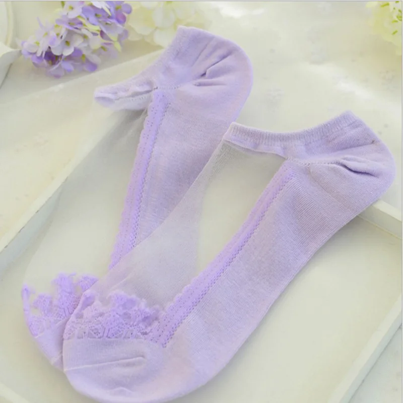 Женские носки чулочно-носочные изделия кружевные супер тонкие дышащие милые