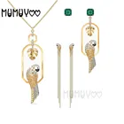 2020 SWA 1:1 набор тропических попугаев украшение попугаев на тропическом саде качели Хрустальное женское ожерелье модное лучшее ювелирное изделие подарок