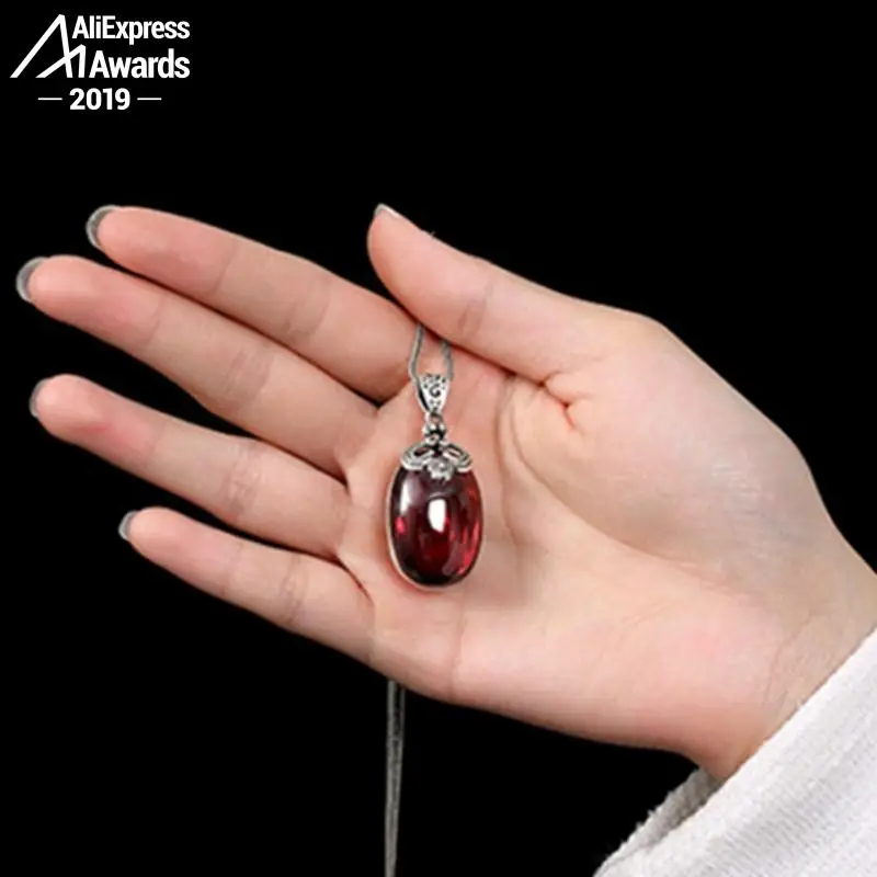 S925 прекрасный антикварный магазин рубиновый кулон для ожерелья женщин ручной