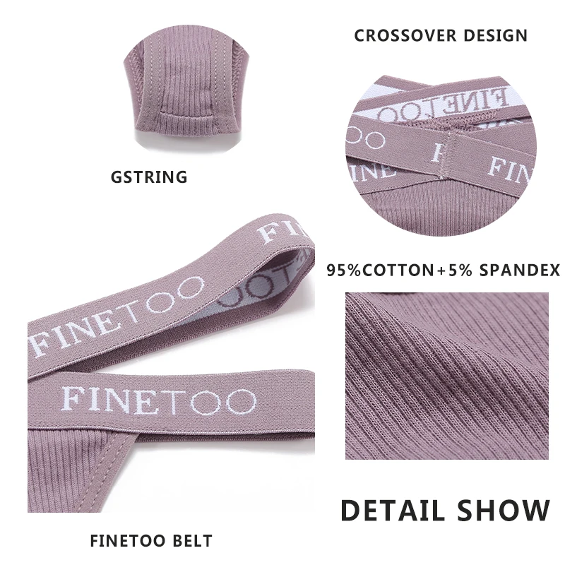 

FINETOO 1/2PCS Sexy Cotton Women Thong Panties Underwear Woman Hollow Out Fashion Cross Letter Waist G-string Femme Brief Girls