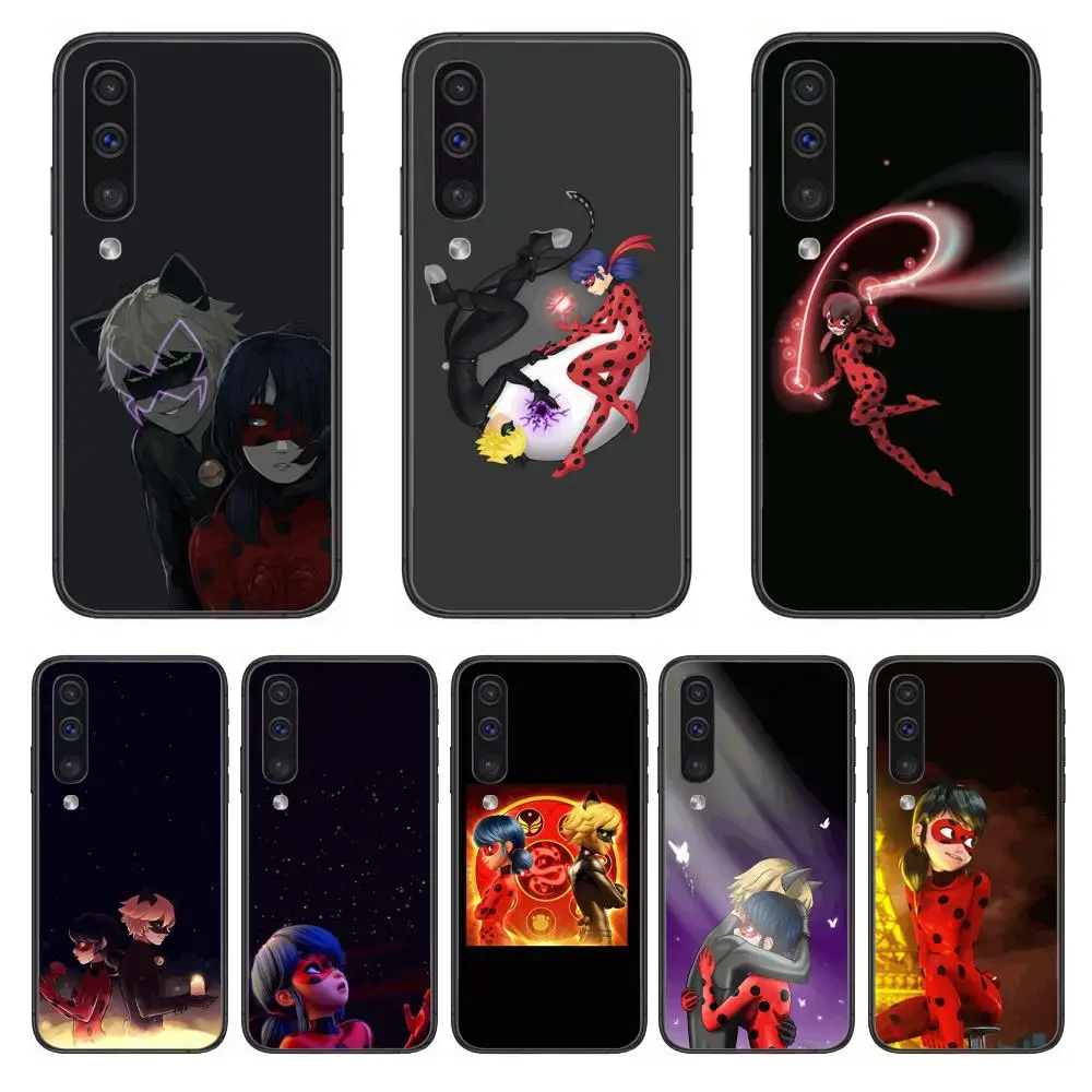 

Girl Miraculers Ladybugs Phone Case Hull For Samsung Galaxy A 3 5 6 7 8 9 E 2018 Plus 2017 E S Black Shell Art Cell Cover TPU
