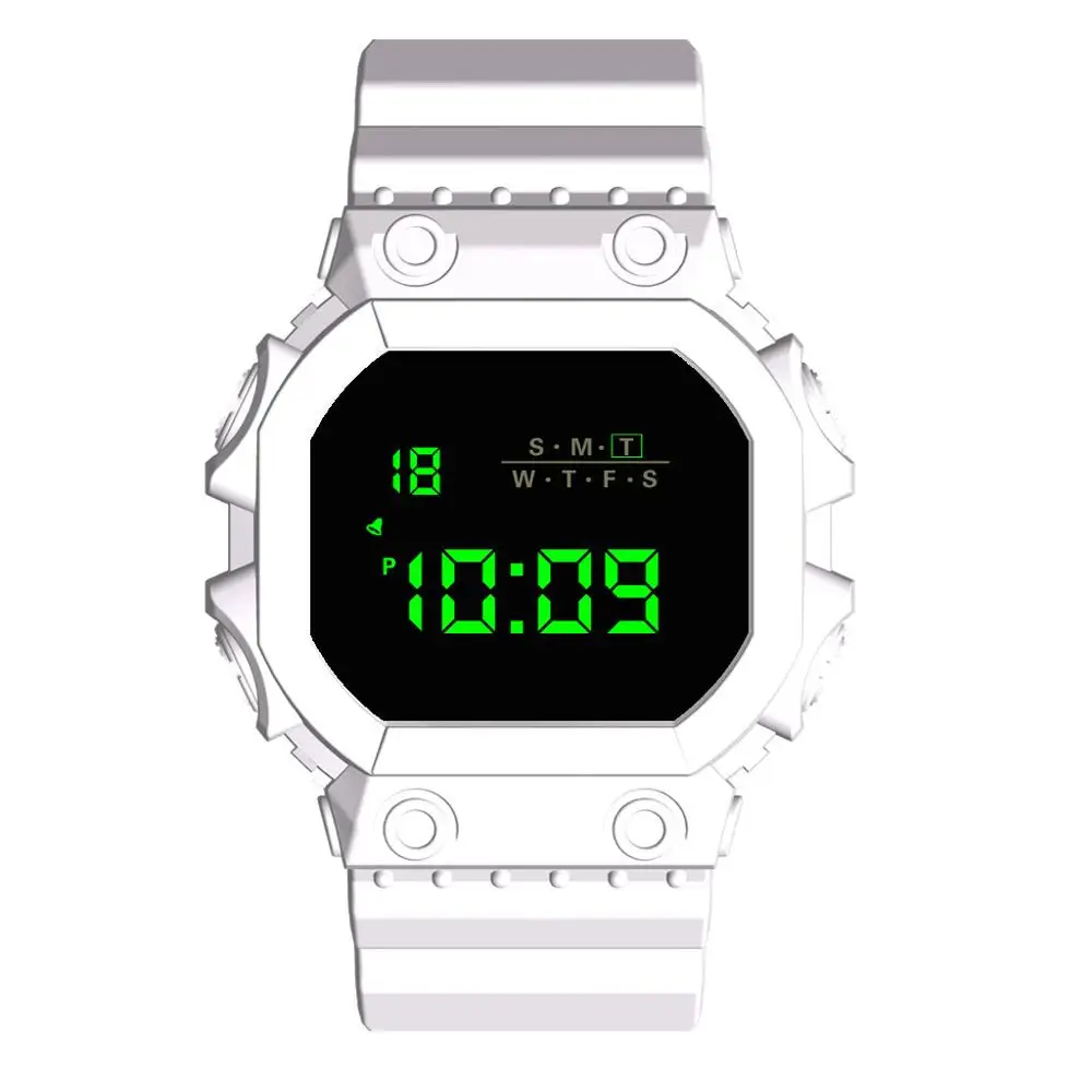 Фиолетовый Новые роскошные honhx Mens цифровые светодиодный часы с цифровым датным будильником водонепроницаемые спортивные мужские наружные электронные часы Прямая поставка - Цвет: Фиолетовый