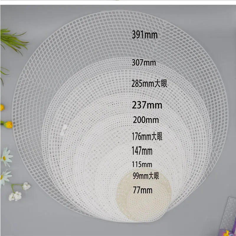 

DIY Round Bottom Bag Crocheting Knitting Weaving Plastic Mesh Sheet Trim Mold Tools Knit skeleton Chenille Gold Velvet Diy Bag