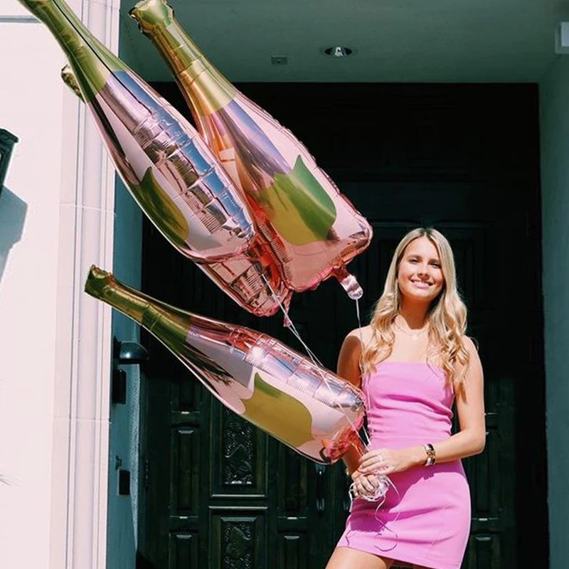 1 шт. розовое золото для вечеринки бутылка шампанского винные шары комплект