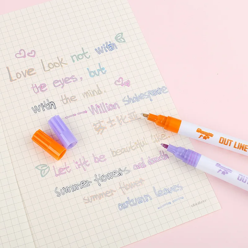 Художественные маркеры ручка с линиями тонкий лайнер маркер каллиграфия надпись