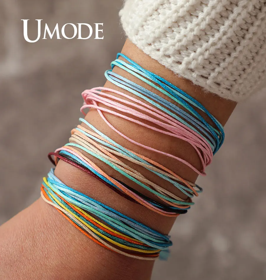 UMODE богемные DIY плетение веревки браслеты Набор для женщин мужчин и девочек модный браслет ручной работы браслет дружбы браслеты PB0497