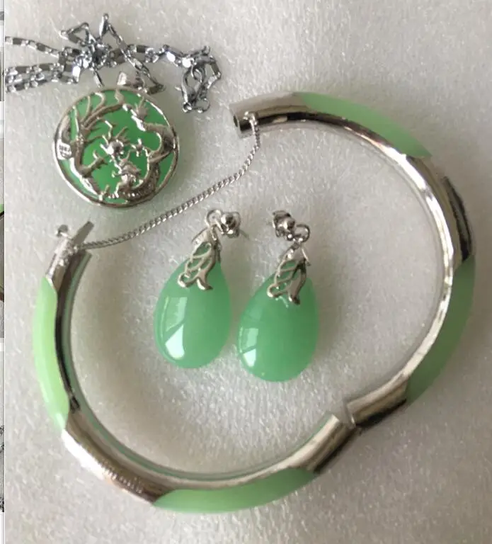 Женский комплект из колье серёг и браслета с драконом | Украшения аксессуары