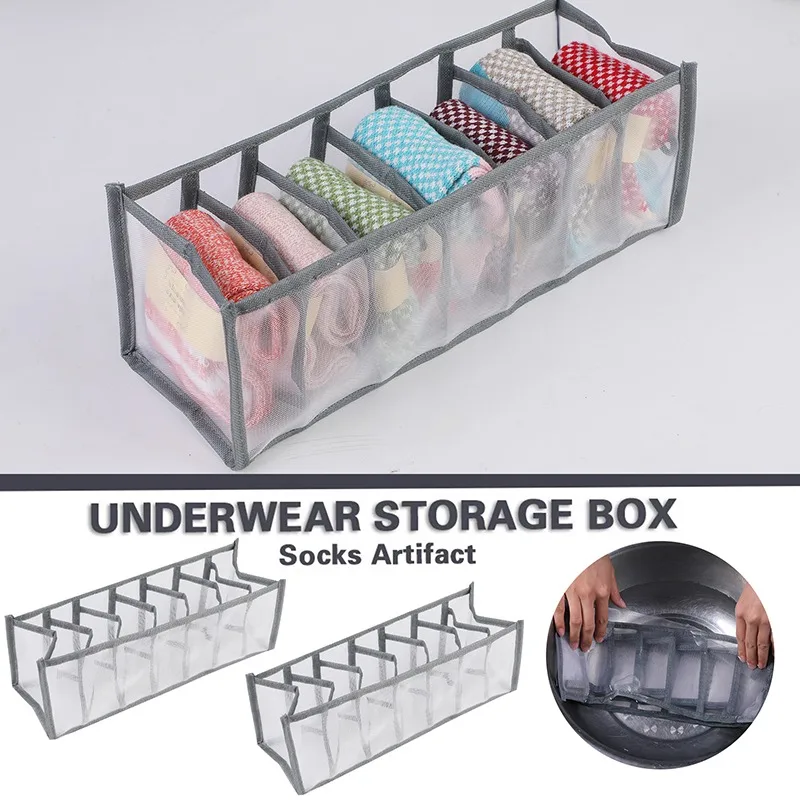 

1/3pc Underwear Storage Box Foldable Drawer Closet Organizer Compartment Dormitory Cabinet Drawer Divider Organizer Sock Storage