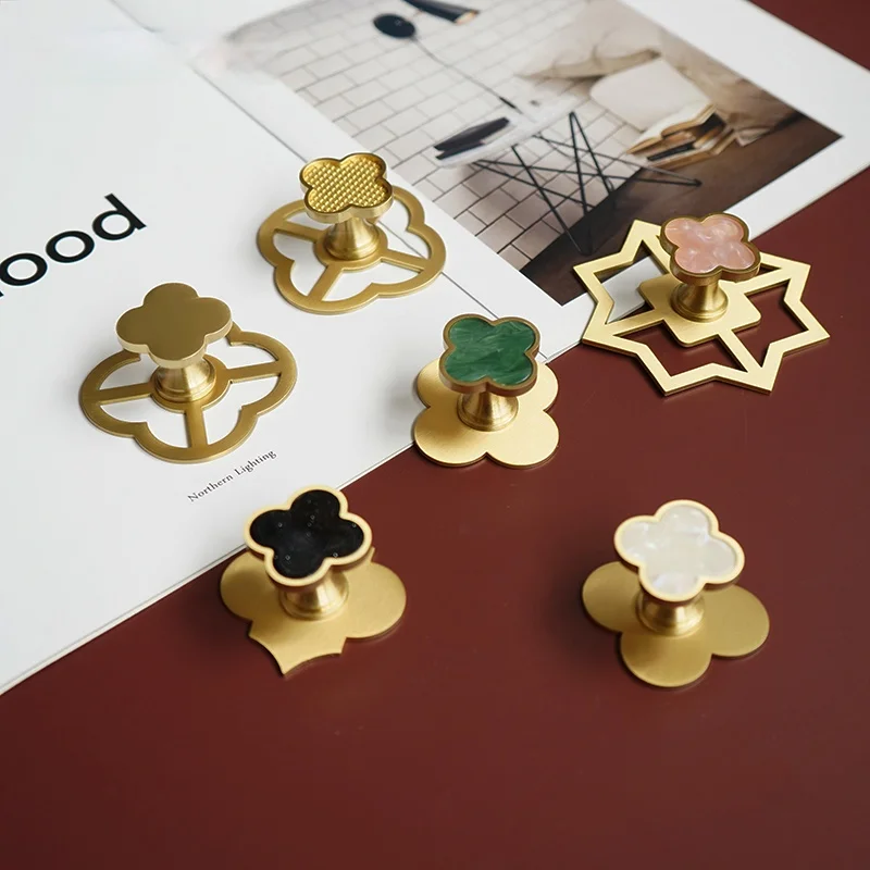 Круглые латунные ручки и различной формы зеленые для мебели фурнитура шкафа