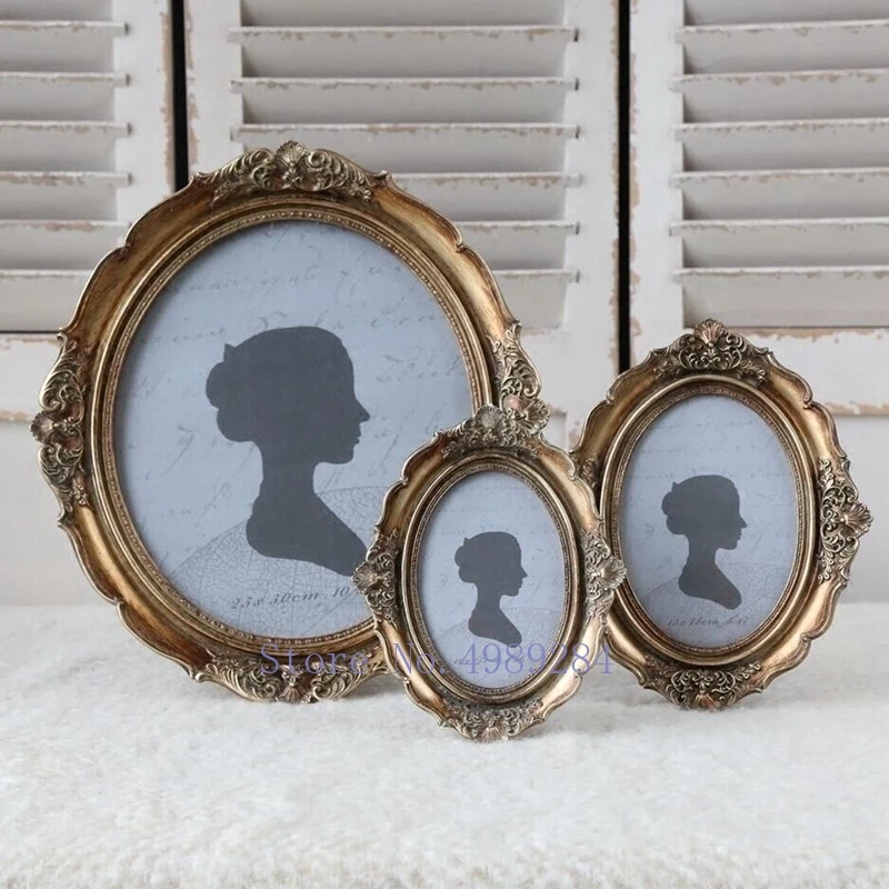 Креативная Золотая фоторамка из скандинавской смолы ретро имитация дерева