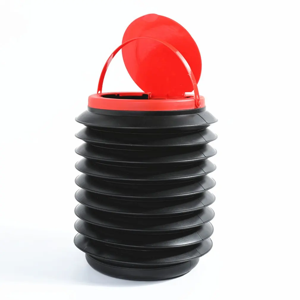 

4L Foldable Storage Barrel With Cover Vehicle Garbage Can Multifunctional Emergency Telescopic Bucket
