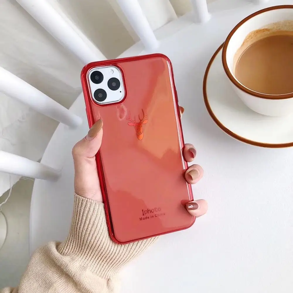 Модный простой чехол для телефона с изображением лося Apple iPhone 11 pro max X XS Max XR 8 7 6s 6 Plus