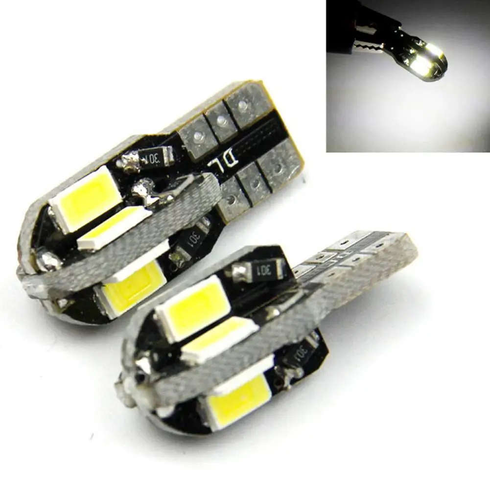 T10 8SMD Автомобильные светодиодные лампы Canbus 8 Smd Xenon White W5w светильник Bulb Side 501