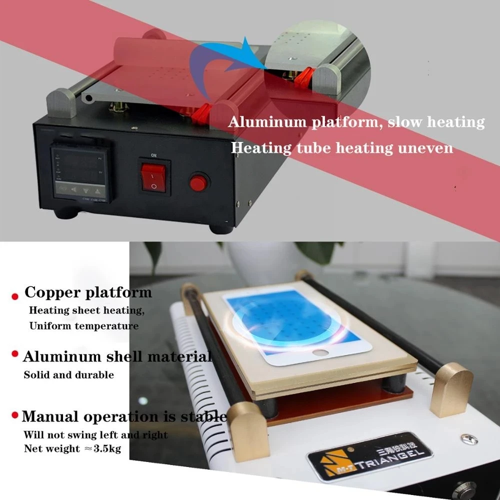 m triangel cp 201 manual lcd separator build in pump vacuum screen repair machine for iphone samsung huawei mobile phone pad free global shipping