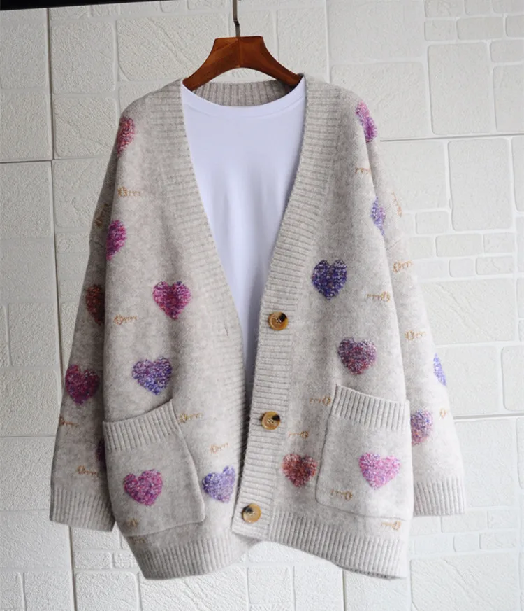 Женский длинный кардиган оверсайз утепленный жаккардовый свитер свободного