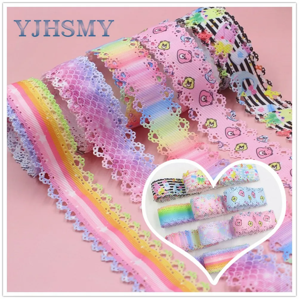 YJHSMY I-19625-1445, 10 ярдов, горячая 30 мм полые твердые двухсторонние ленты, ленты ремесла лук кепки аксессуары и украшения