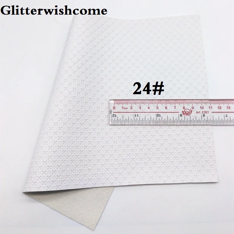 Мини рулон Glitterwishcome 30 х134 см ткань из искусственной кожи тисненная перекрестная