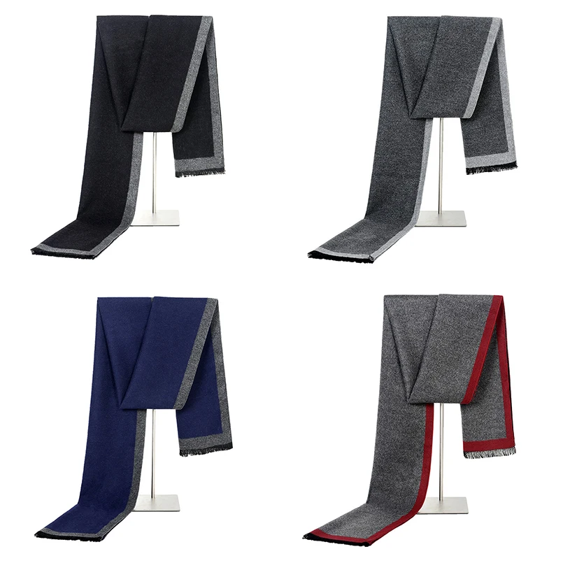 Новые мужские зимние шарфы деловые повседневные шейный платок для мужчин зимняя