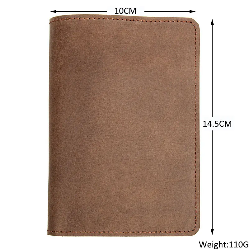 

Vintage Genuine Cow Leather Passport Cover Man&Wowen Coin Document Purse Travel Purse Wallet ID Bank Pass Card Holder