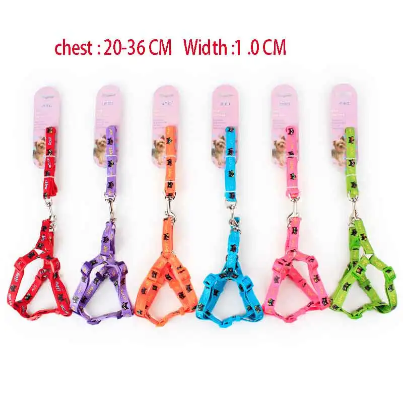 

Шлейка-поводок для собак, Набор нагрудных ремней для мопса маленького размера, без натяжения, регулируемый
