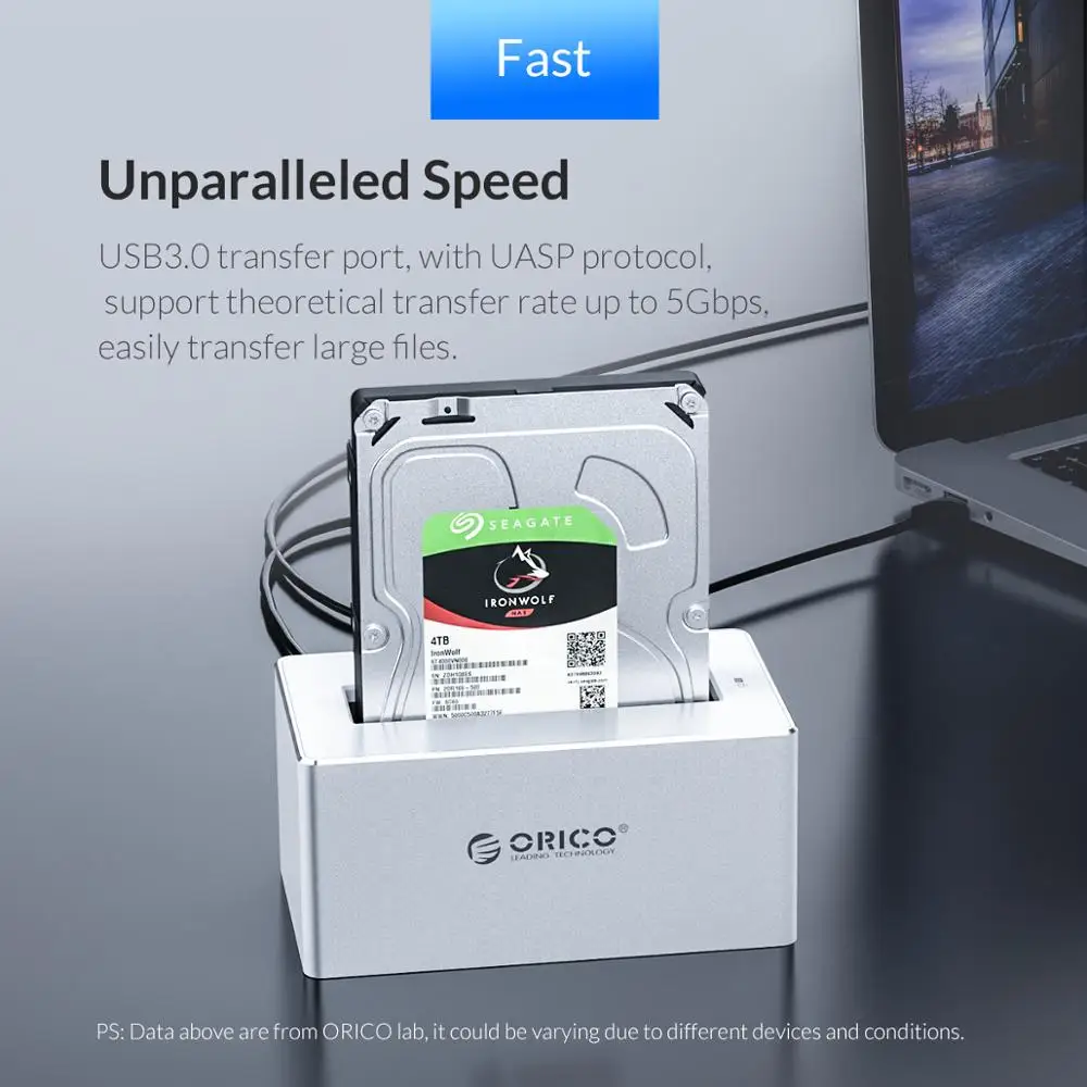 ORICO HDD Case 2.5 3.5 HDD Docking Station SATA to USB 3.0 HDD Enclosure Support UASP Aluminum Hard Disk Case Tool Free SSD