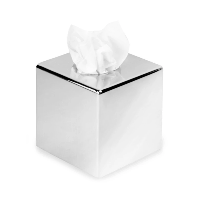 Caja de almacenamiento de pa&ntilde;uelos de escritorio, galvanizado para soporte de rollo de papel higi&eacute;nico sala de estar, ba&ntilde;o, Hotel, nuevo-3