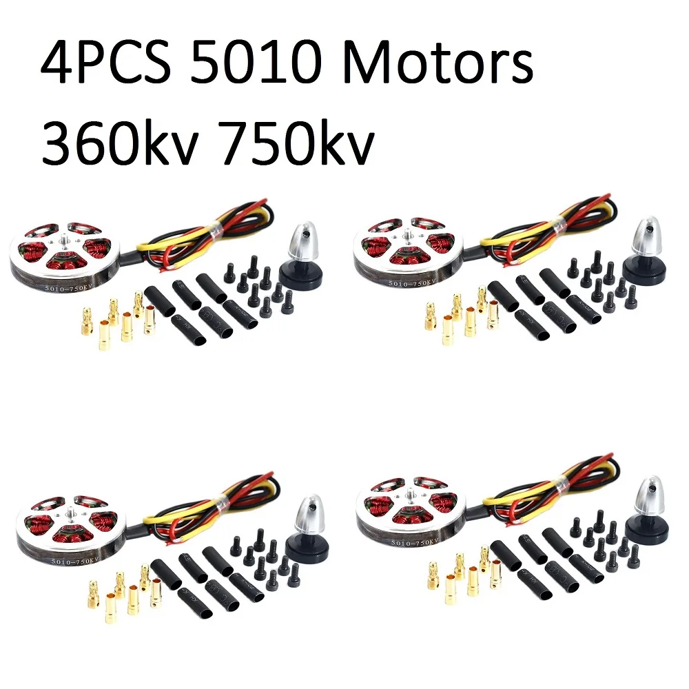 4/6pcs/lot Motors 5010 360KV/750KV High Torque Brushless Motors For Rc MultiCopter Four-axis six-axis multi-rotor aircraft
