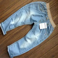 bbd kids jeans boy pants spring autumn washed cotton elastic waist light solid active trousers infants 5 6 7 8 9 years clothes