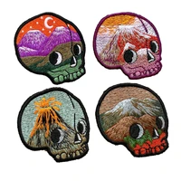 wholesale patches badges skull stickers on clothes embroidery patches iron on badges clothing accessories sewing supplies