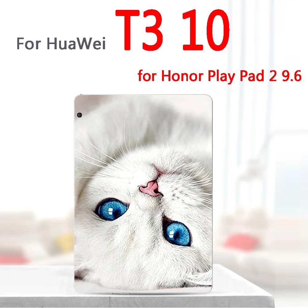 Роспись Tablet крышка для huawei Mediapad Медиа Pad T3 10 8 7 3g 7g3 AGS-W09 L09 KOB-L09 W09 для игровой площадки 2 9,6 8 силиконовый чехол - Цвет: T3-10-lan yan mao