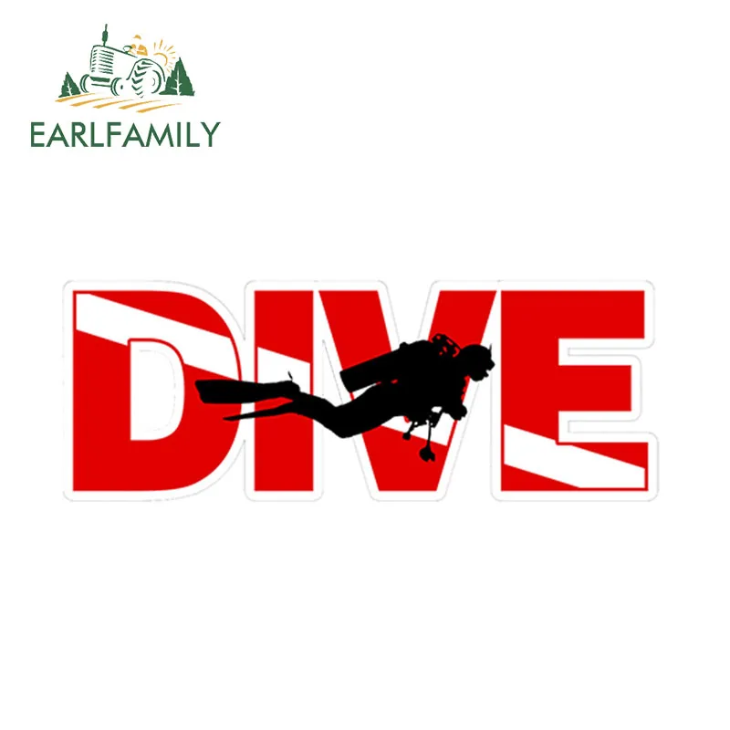 EARLFAMILY 15 см x 5,2 см аквалангист вырезанный флаг наклейка виниловая наклейка бампер автомобиль Грузовик Лодка забавная Автомобильная наклейка s