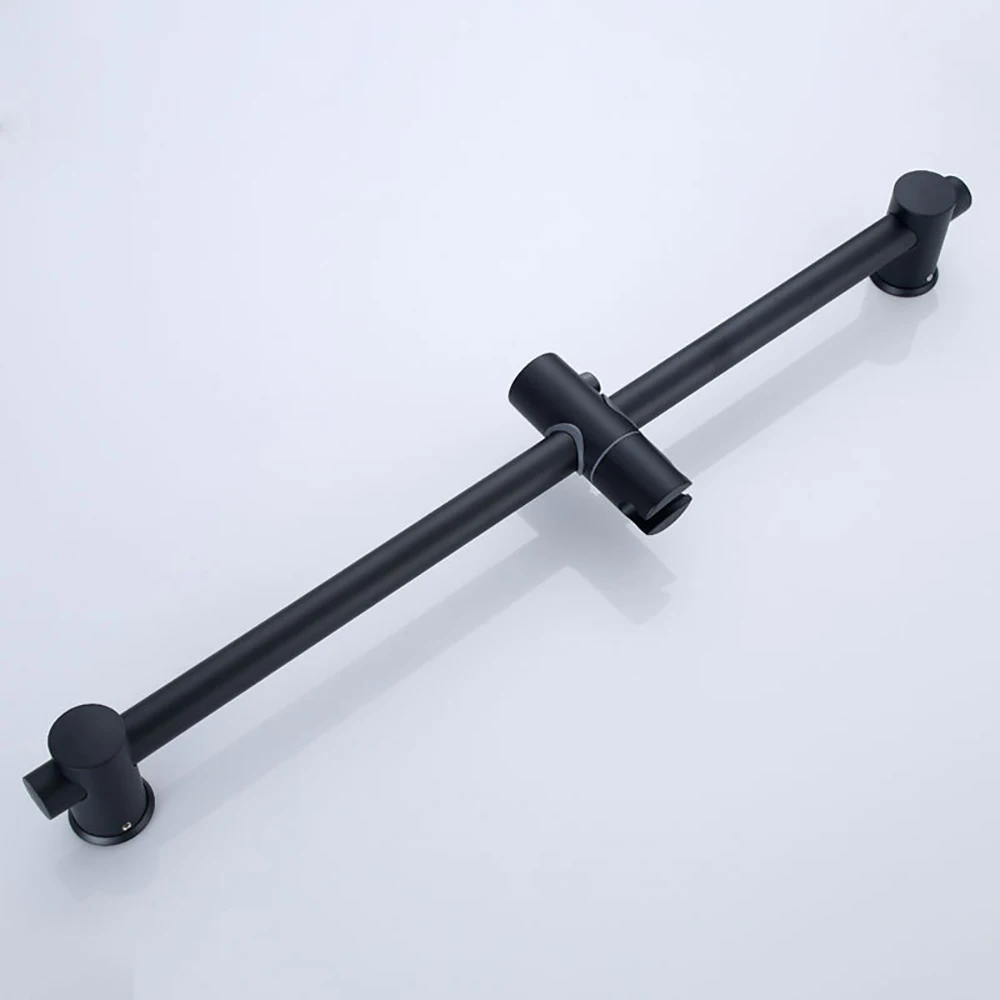 stainless steel black bath sliding bar wall mounted adjustable rail bathroom accessories handheld shower head rod free global shipping