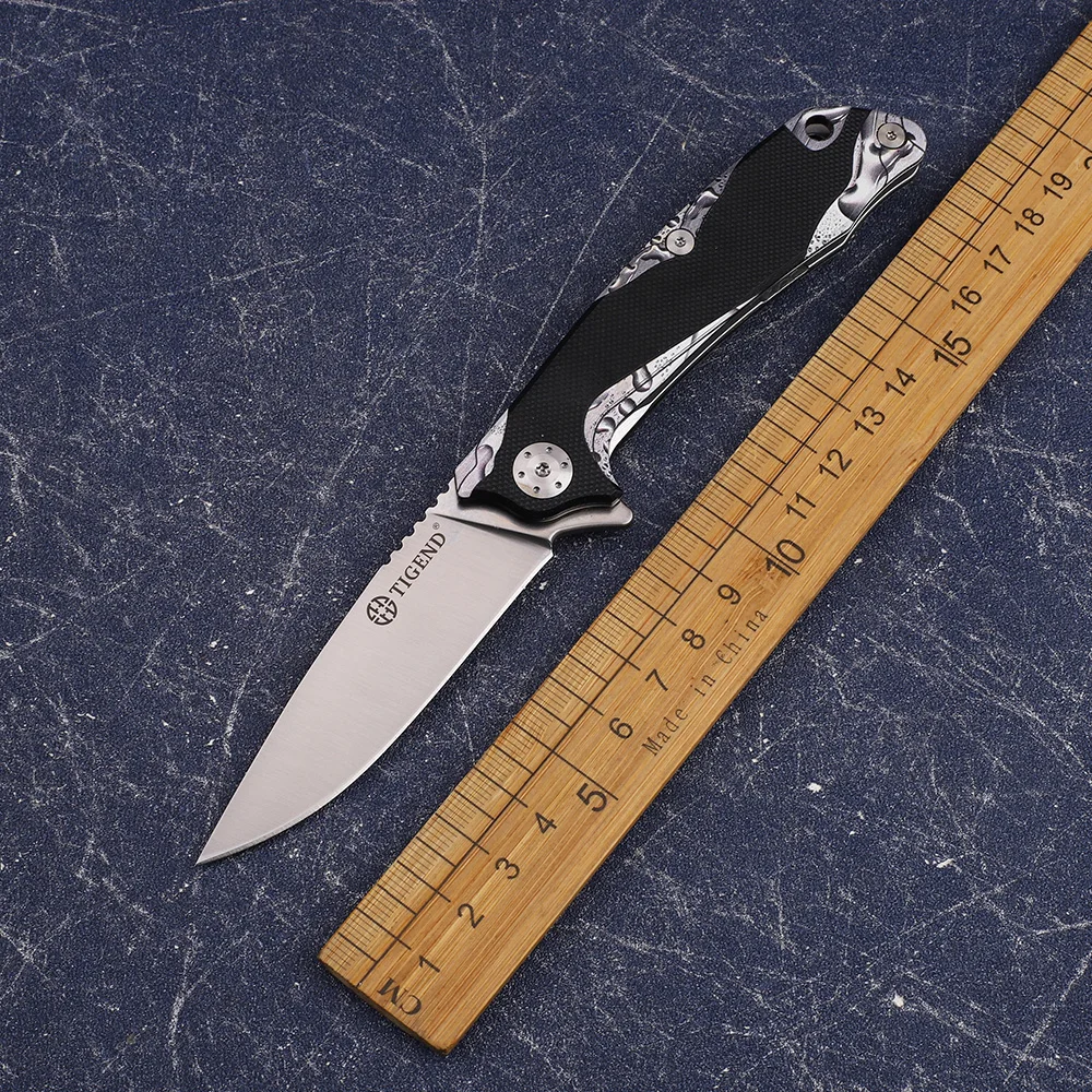 

TIGEND Changfeng-новая версия высококачественного складного D2 стального лезвия G10 рукоятка походный Кемпинг Охота фрукты EDC инструмент нож