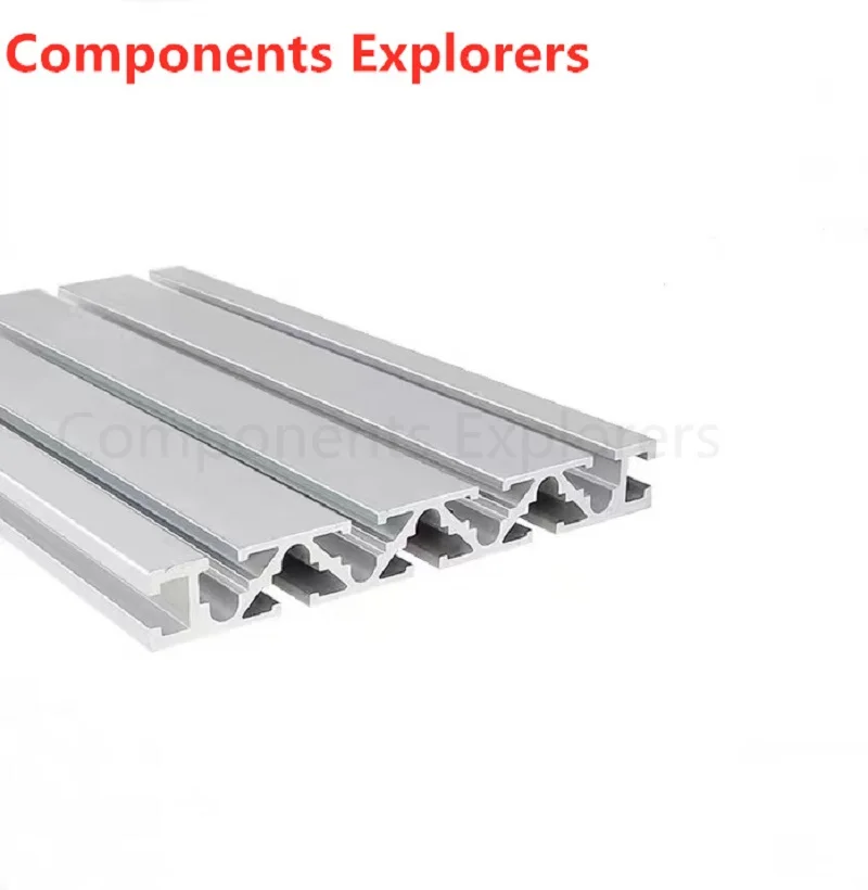 Алюминиевый экструзионный профиль 1000 мм серебристый/черный произвольная резка