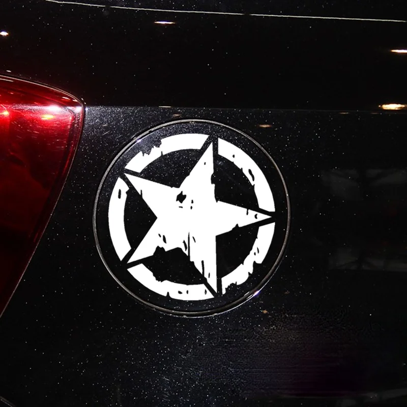 

Broken Five-Pointed star Car Stickers Cool Funny Creative Decoration For Helmet Fuel Tank Cap Auto Tuning Styling Vinyls D50