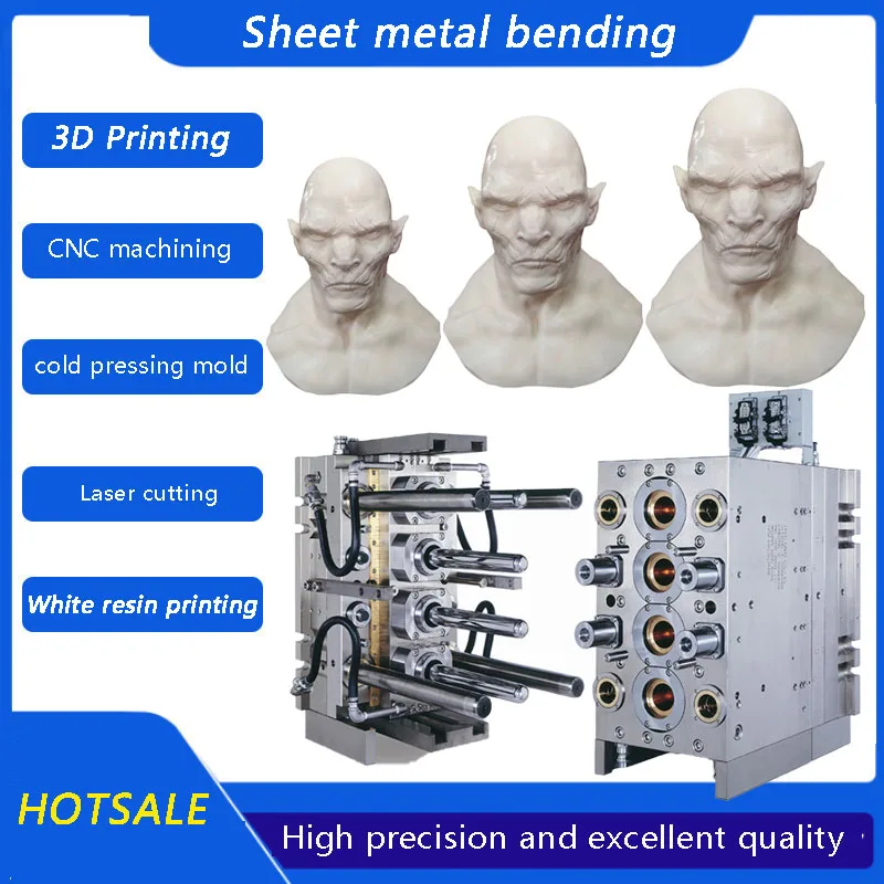 

Shell mold opening injection molding design doll model 3D printing service metal CNC machining center vacuum duplicate mold