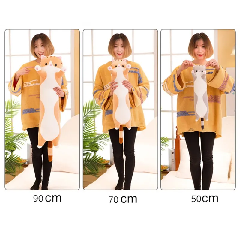 Мягкая/Милая/плюшевая/длинная игрушка в виде кошки/подушки/хлопковая кукла