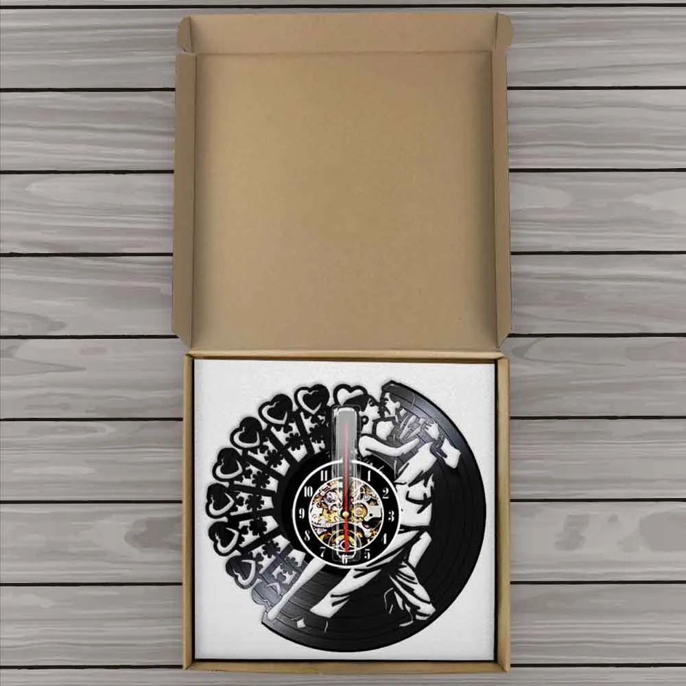 

Tango Dance Vintage Vinyl LP Record Wall Clock Argentine Tango Zealous Dancing Wall Watch With LED Backlight Art-Wall Decoration