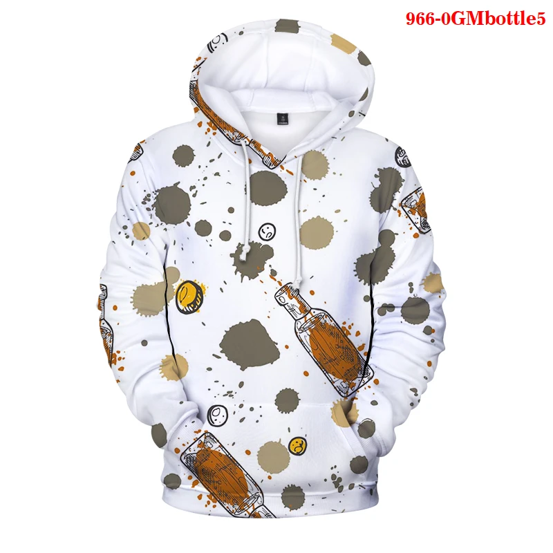 Women Sweetshirts Bottle Print 3D Hoodies Harajuku Sweatshirts Aesthetic Clothes Kpop Hoodie Oversize Sweat Femme Kawaii Clothes