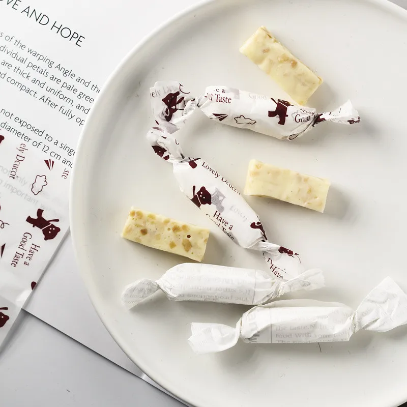 100 шт упаковка для выпечки нуга оберточная бумага свадебных конфет обертки чая