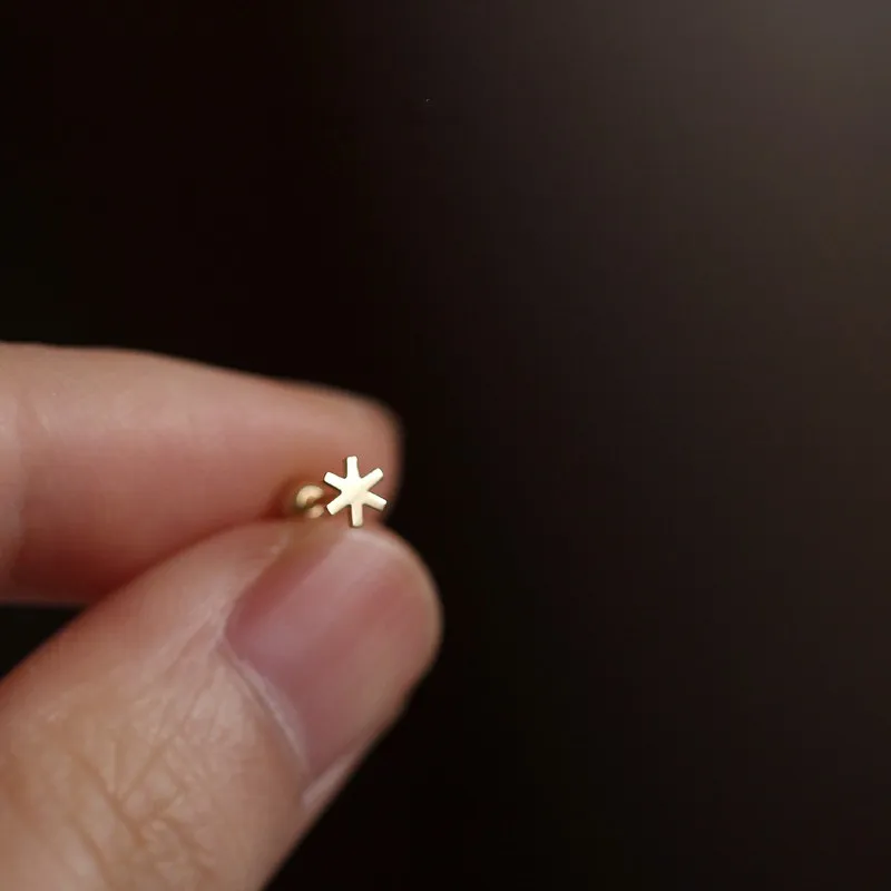 Выбор шага 9k чистого золота шар из нержавеющей стали круглый завинчивающаяся