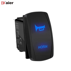 Морской Переключатель, 1 шт. (вкл.)-выкл, 20A, 12 В постоянного тока, авто, грузовик, лодка, водонепроницаемый SPST, 5 контактов, с синим двойсветодиодный Одом