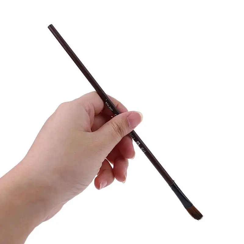 

New Art Artist Supplies 6 Brown Nylon High Quality Artists Paint Brushes Also Can Use For Acrylic Paint And Oil Paint