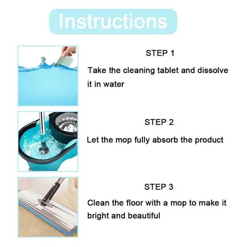 30 шт. таблетки для очистки напольной плитки ванной комнаты удаление пыли