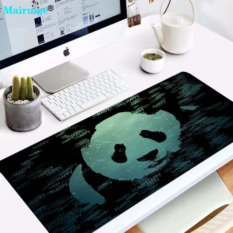 

Mairuige Panda Large Mouse Pad XXL Black Gaming Mouse Pad Computer Notebook Office Locking Desk Pad Rubber Pad Slip SpecialPrice
