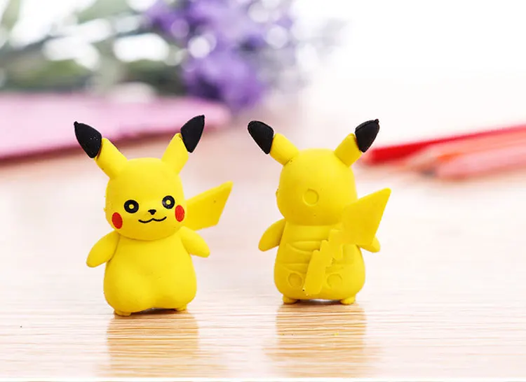 1 шт. Lytwtw милый мультфильм Kawaii канцелярские карандаши резиновый ластик детский подарок школьные офисные принадлежности Пикачу 3D новинка креативный