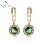 Xuping модные ювелирные изделия, новые серьги золотого цвета с кристаллами популярной модели для женщин и девочек A00785489
